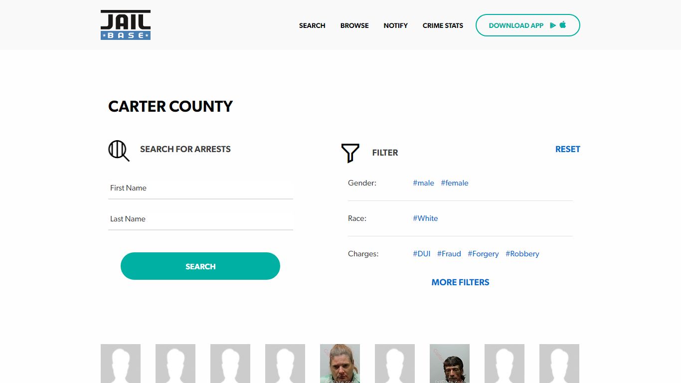 Carter County Jail Inmate Search and Mugshots | JailBase